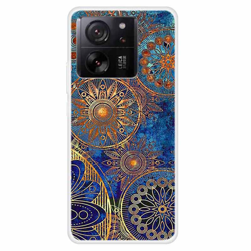 

For Xiaomi Redmi K60 Ultra/13T/13T Pro TPU Case Pattern Printing Phone Back Cover Golden Flower