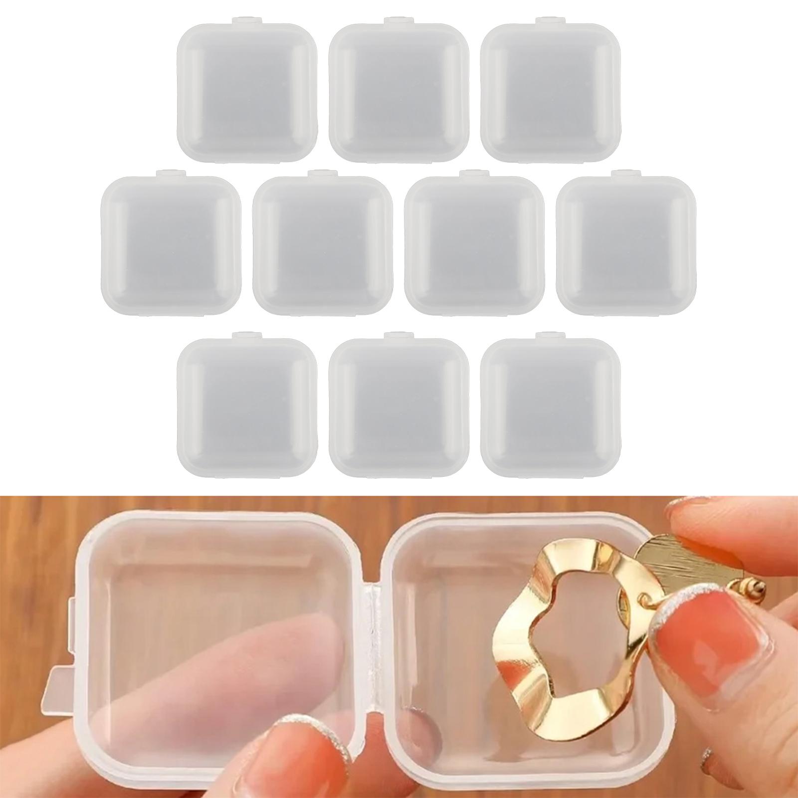 

For Storage Plastic Box Storage Box Packaging Display Transparent Square 10 PCS Organizer Box New Simple And Elegant Style China Mainland