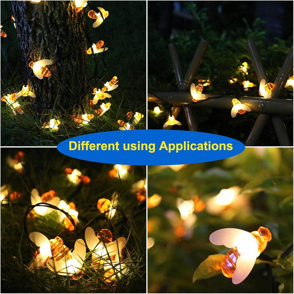 LED Cherry Blossom Solar String Lights for Outdoor Patio & Balcony Decor