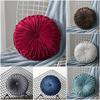 Luxurious Plush Pleated Round Pumpkin Pillow Soft Touch Couch Cushion Floor Decor