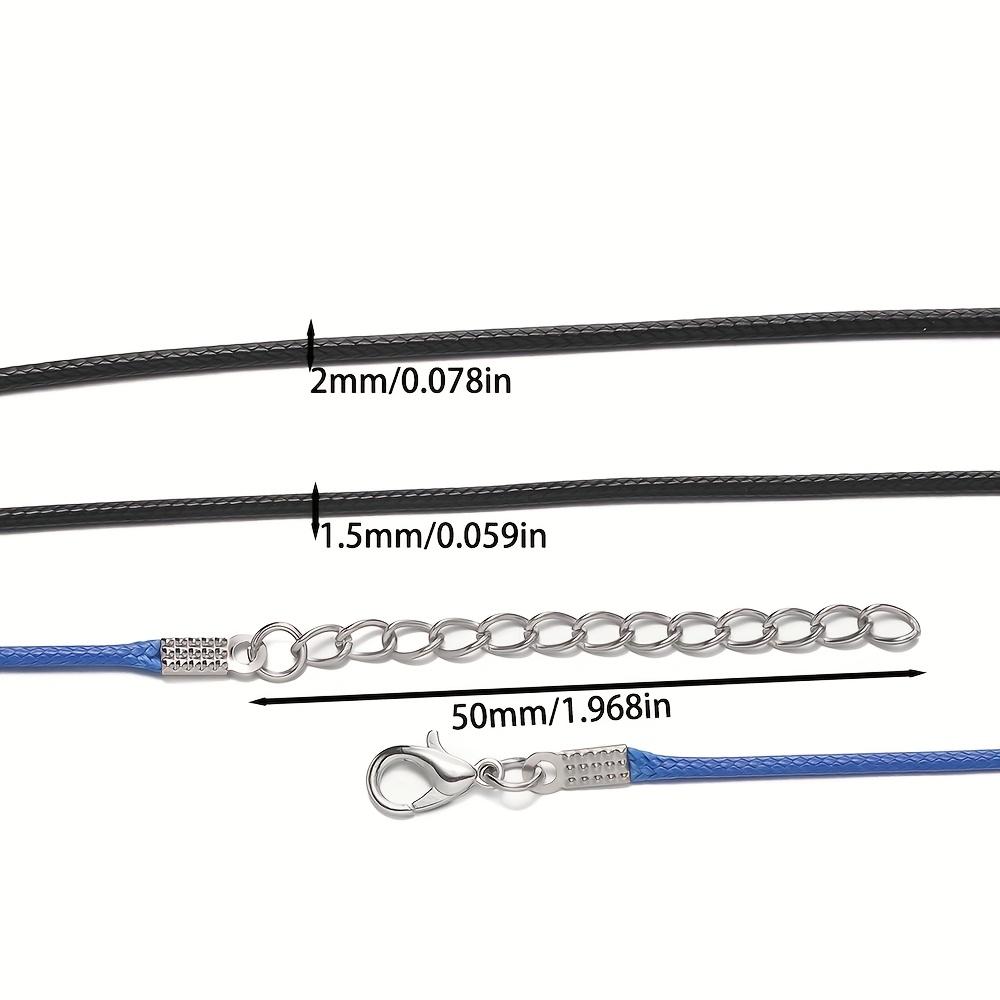 10pcs/Lots 1.5/2mm PU Leather Bracelet Cord  Kit Wax-Coated Braided Strings With Charms for Bracelet Jewelry Making Supplies