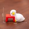 Resin Miniature Figurines DIY Doll House Aquarium Dollhouse New White Duck Ornament