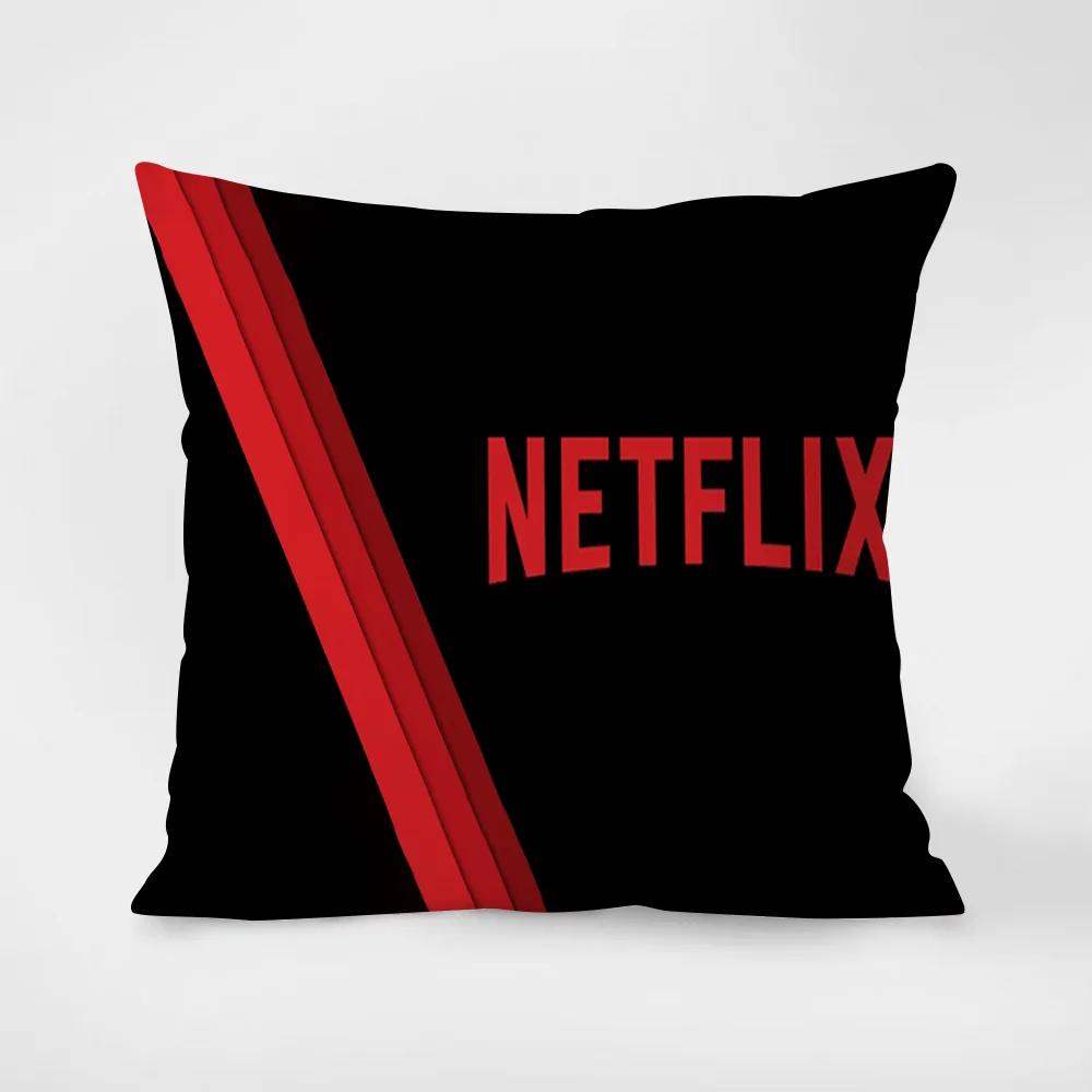 Netflixs Chair Cushion Cover 45X45Cm Ornamental Pillows For Living Room Cushions Pillowcase 45*45 Lounge Chairs Duplex Printing