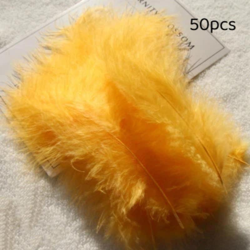 50Pcs Premium Soft Turkey Marabou Feathers Fluffy Craft Feathers for Kids Art Project Birthday Party Decor