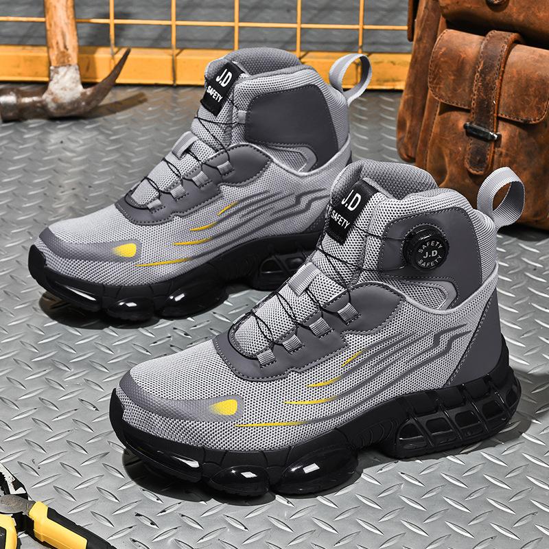 Safety Anti-collision Anti-puncture Work Boots Lightweight Breathable Four Seasons Universal Men's Large Size Construction Site Sneakers