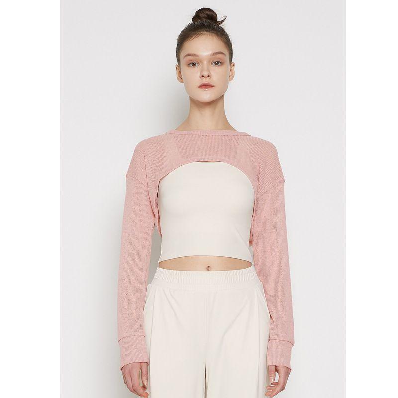 

Блузка с длинным рукавом Верхняя одежда Шаль для бега и спорта Йога Pink M