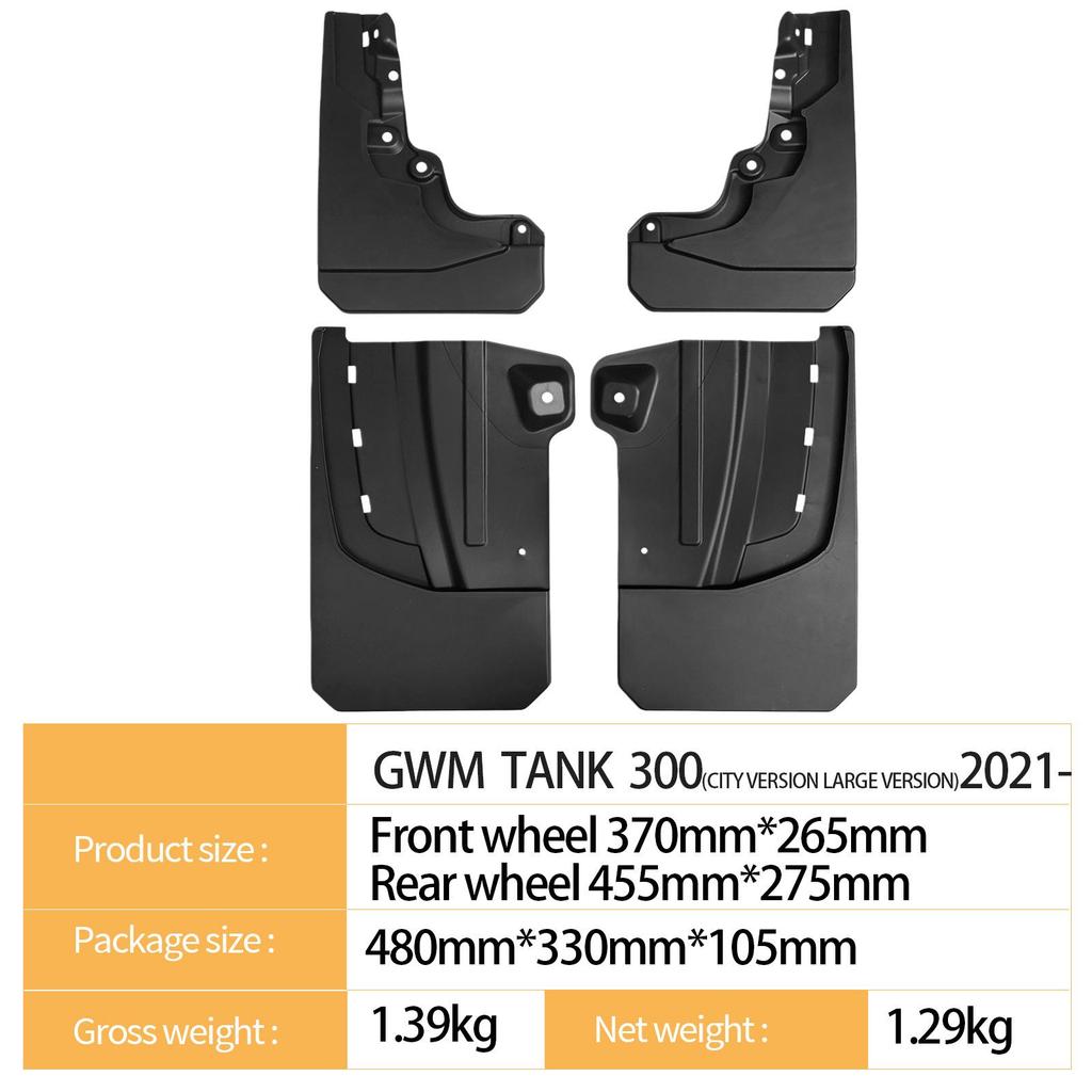 Compatible with Great Wall TANK300 Urban City Edition 2021 - Car Tire Mudguard