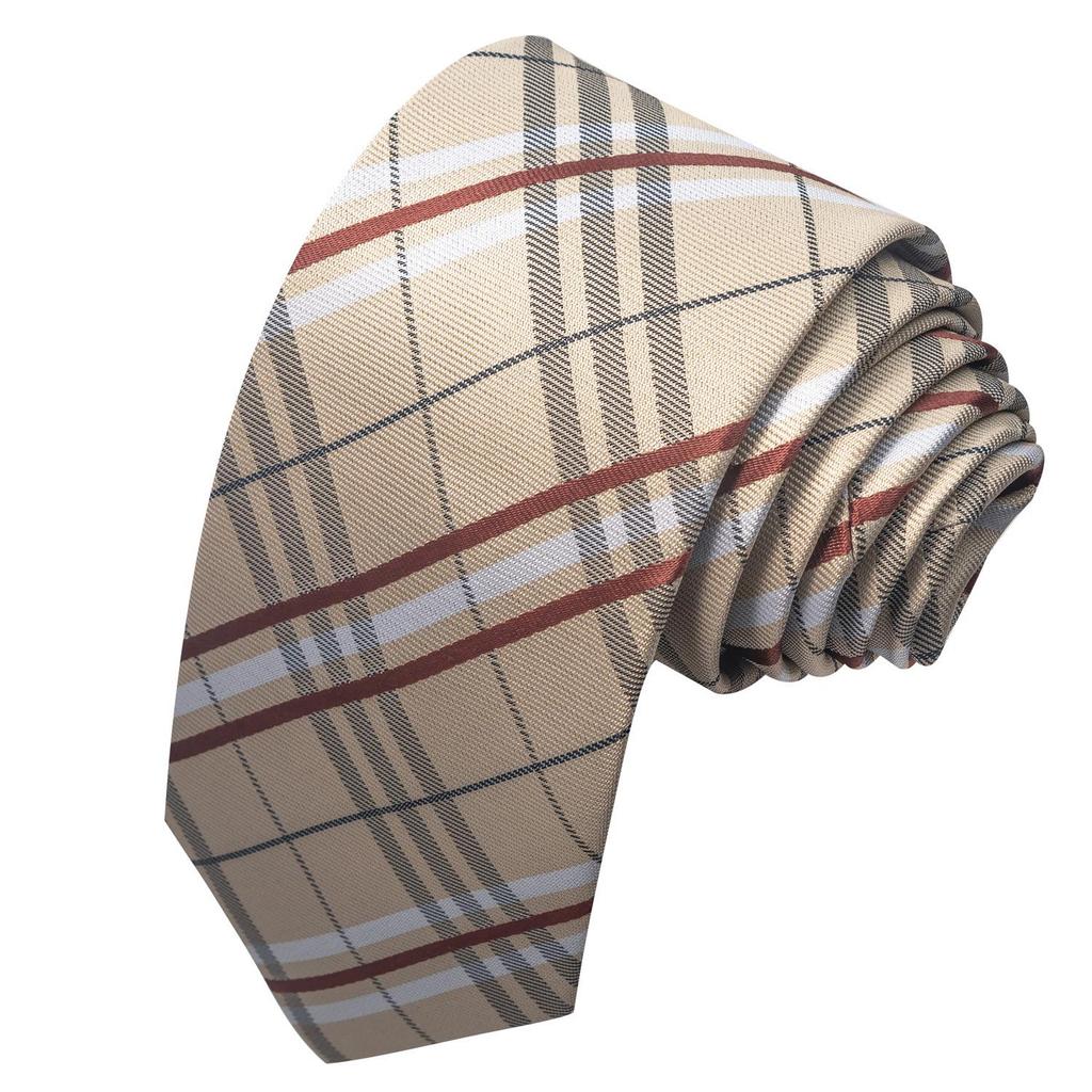 Spring/Summer Blue Series Men's Yarn-Dyed Jacquard Tie - British Style, Hand-Tied, Business Fashion