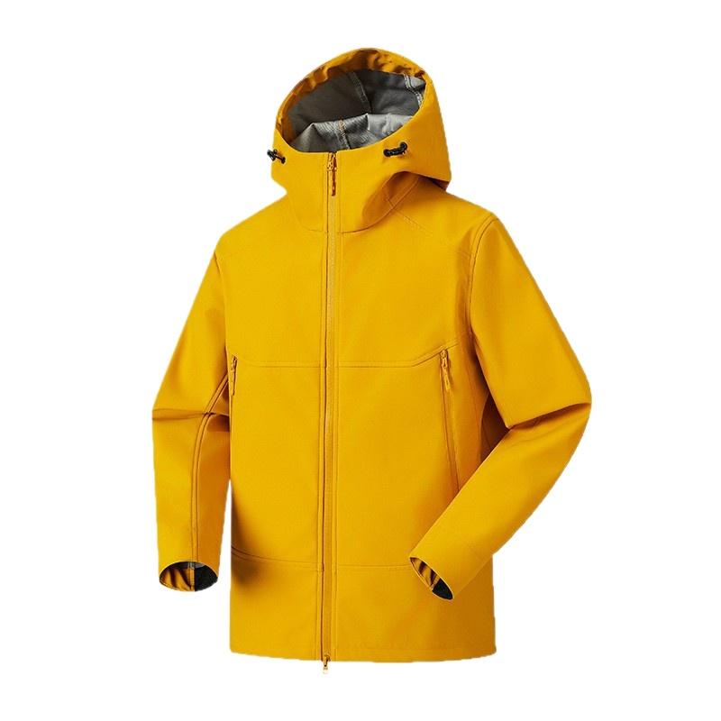 Outdoor Sports Soft Shell Hooded Jacket Three-proof Men's and Women's New Casual Jacket Jacket Anti-feng Shui