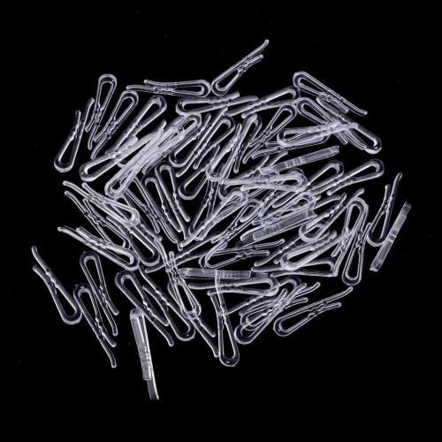 Kowaku 200pcs Plastic Clear Sewing Clips Shirt Collar Craft Pants Peg Clips