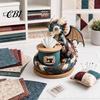 Cabin Style Sewing Kit Quilted DIY Patchwork Tissue Box Kit, with Pre-Cut Fabric, Cover Whimsical Woodland Animal Box, for Adults Beginners Bush Quilt