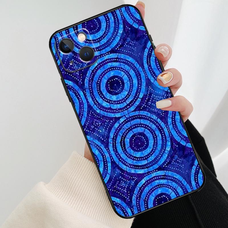 African Wax Pattern Fabric Phone Case For iPhone 11 12 13 14 15 16 Pro XS Max Mini Cover For iPhone X XR Plus Back Case