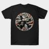 Men Black Print T-shirt Felix Vintage No-Cut Transfer Paper Print Cotton Tshirt