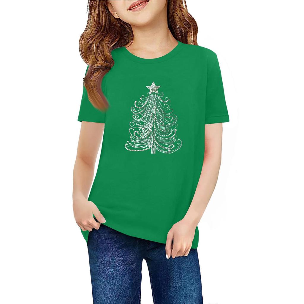 Children's Short Sleeve Neck T-Shirt Animal Print Daily Casual Top