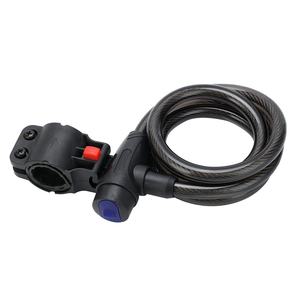 Fahrrad Diebstahlsicherung Spiralstahlkabel Kombinations-Sicherheitsschloss Radfahren Schutzschloss