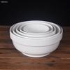 Anti-Scald White Ceramic Bowl for Home, Restaurant, or Hotel - Ideal for Rice, Congee, Soup, and Noodles