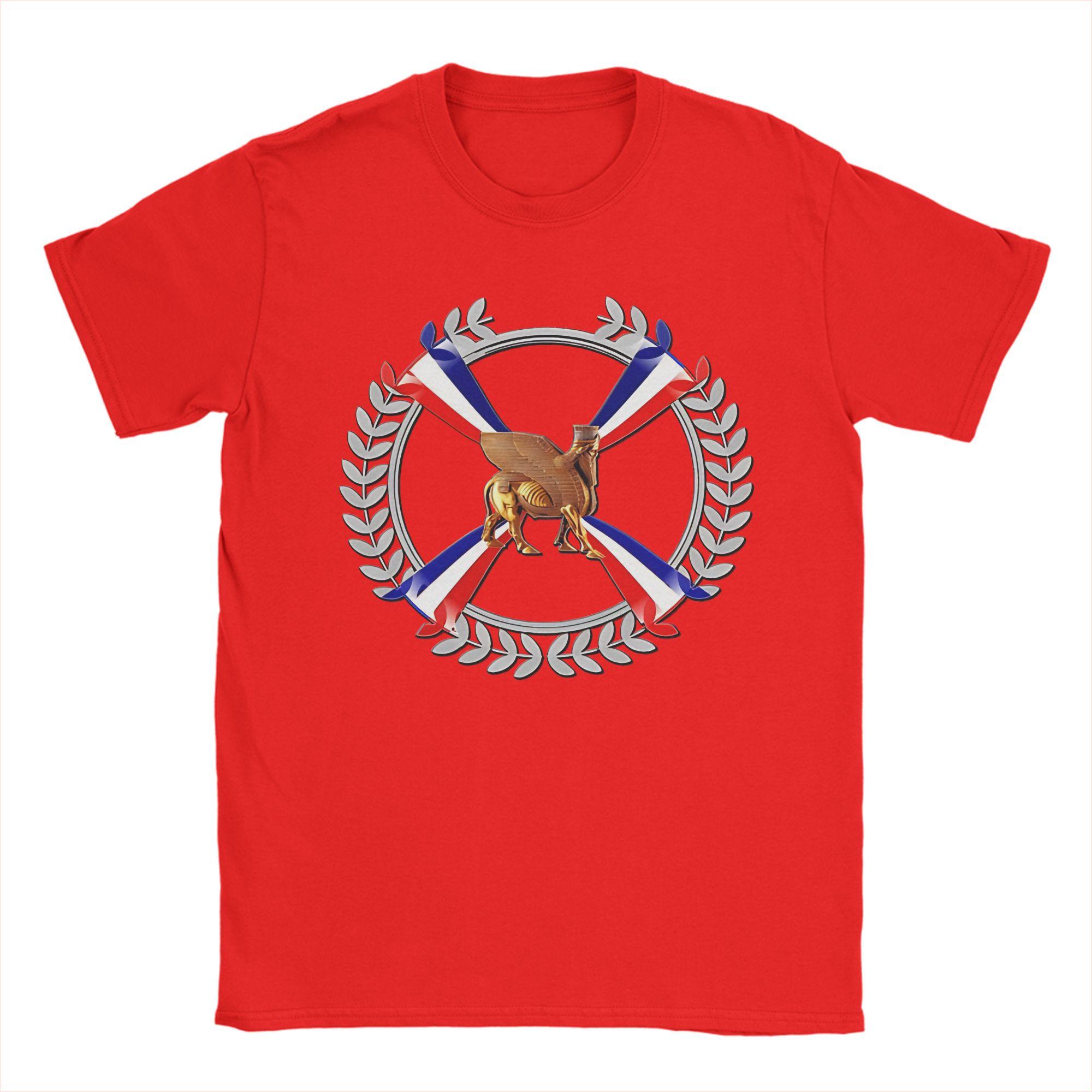

Assyrian Flag T Shirt Summer Cotton T Shirts For Men Popular Design Tee Shirt ShortSleeve Streetwear Tops S