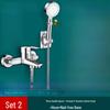 OEING Wandmontierter Kalt- und Warmwasser-Mischbatterie-Wasserhahn mit 5-Funktions-Brause