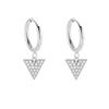 925 Sterling Silver Commuter Versatile Earrings 18K Gold Zircon Earrings Clover Sun Pendant Ear Buckles