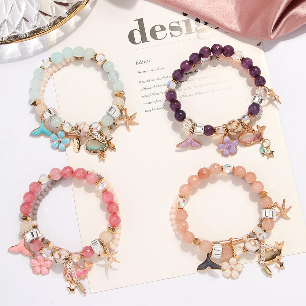 

Цепочка в этническом стиле, регулируемый праздничный хвост кита, корейский очаровательный милый браслет, модный ювелирный браслет