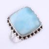 Natural Republic Larimar Gemstone Handmade 925 Sterling Silver Ring S.6" E0o47