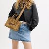 Coach Cargo 26 Top Zip Closure Canvas And Satin Tote Bag Women tote Ginger-Yellow CP164-B4XR7