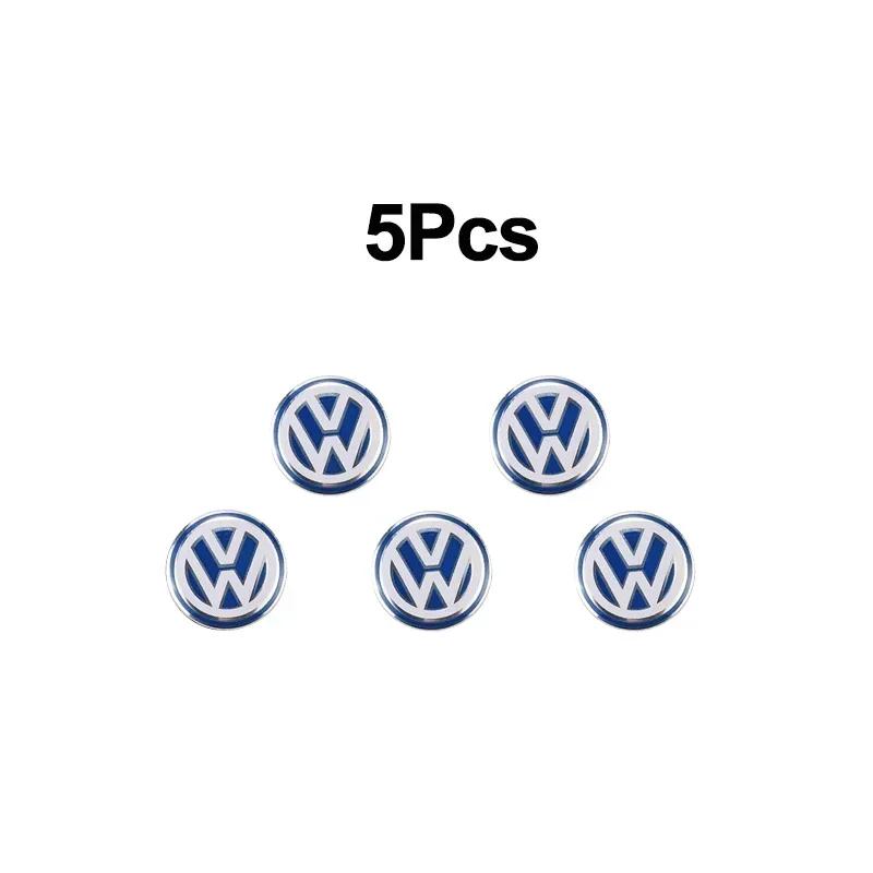 

B5 Cars 2025 Hot For Volkswagen 5/10Pcs 14mm Aluminium Metal Car Styling Remote Key Stickers For Volkswagen GTI R-Line R Polo Go