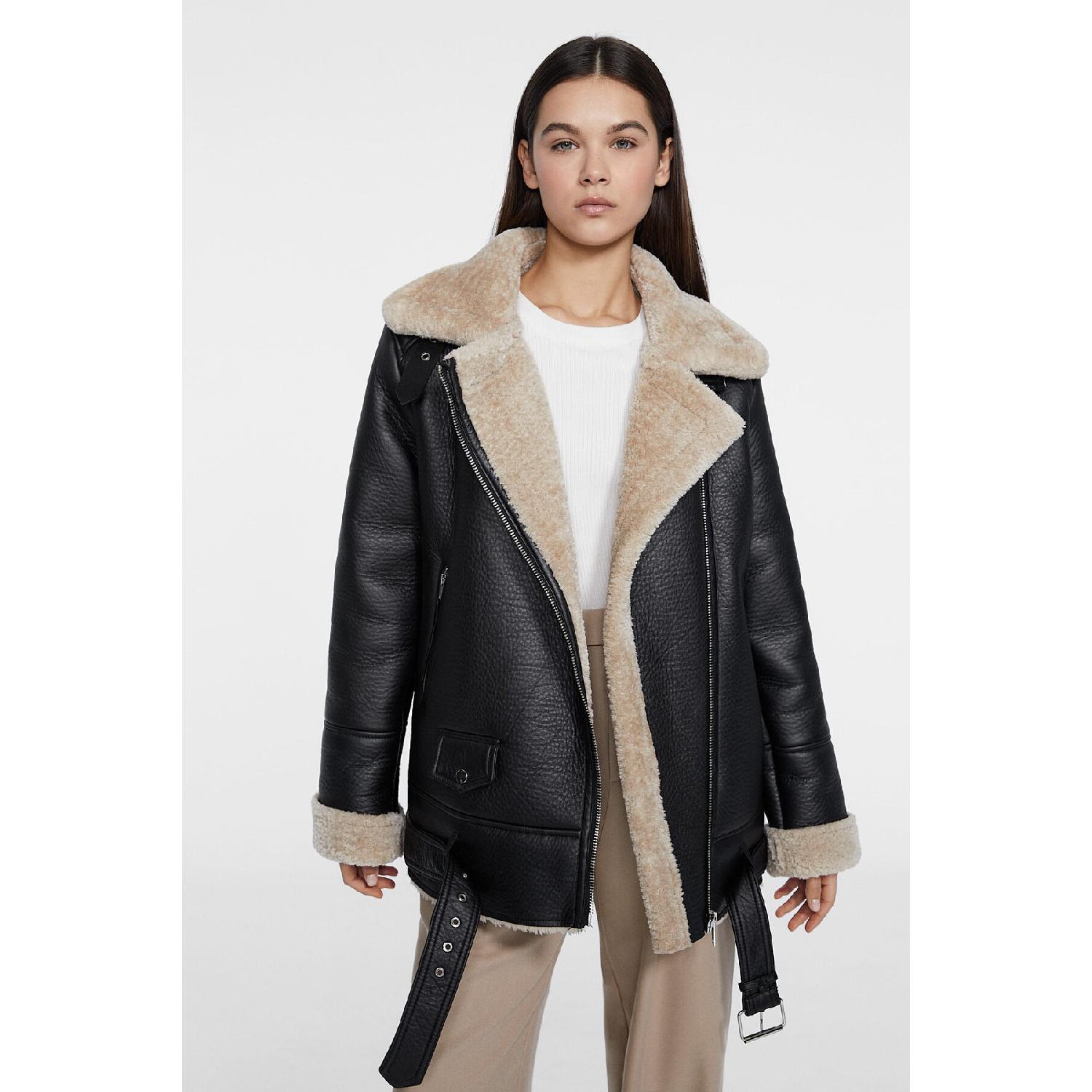 

Faux Fur Biker Jacket