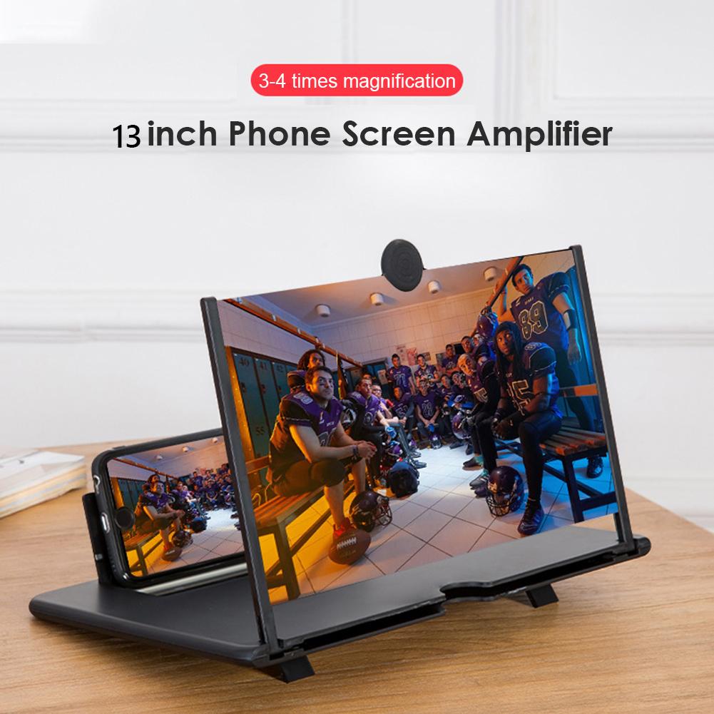 13inch/8inch 3D Phone Screen Magnifying Amplifier For Mobile Display Enlarged Magnifier Foldable Holder Stand Video Amplifier