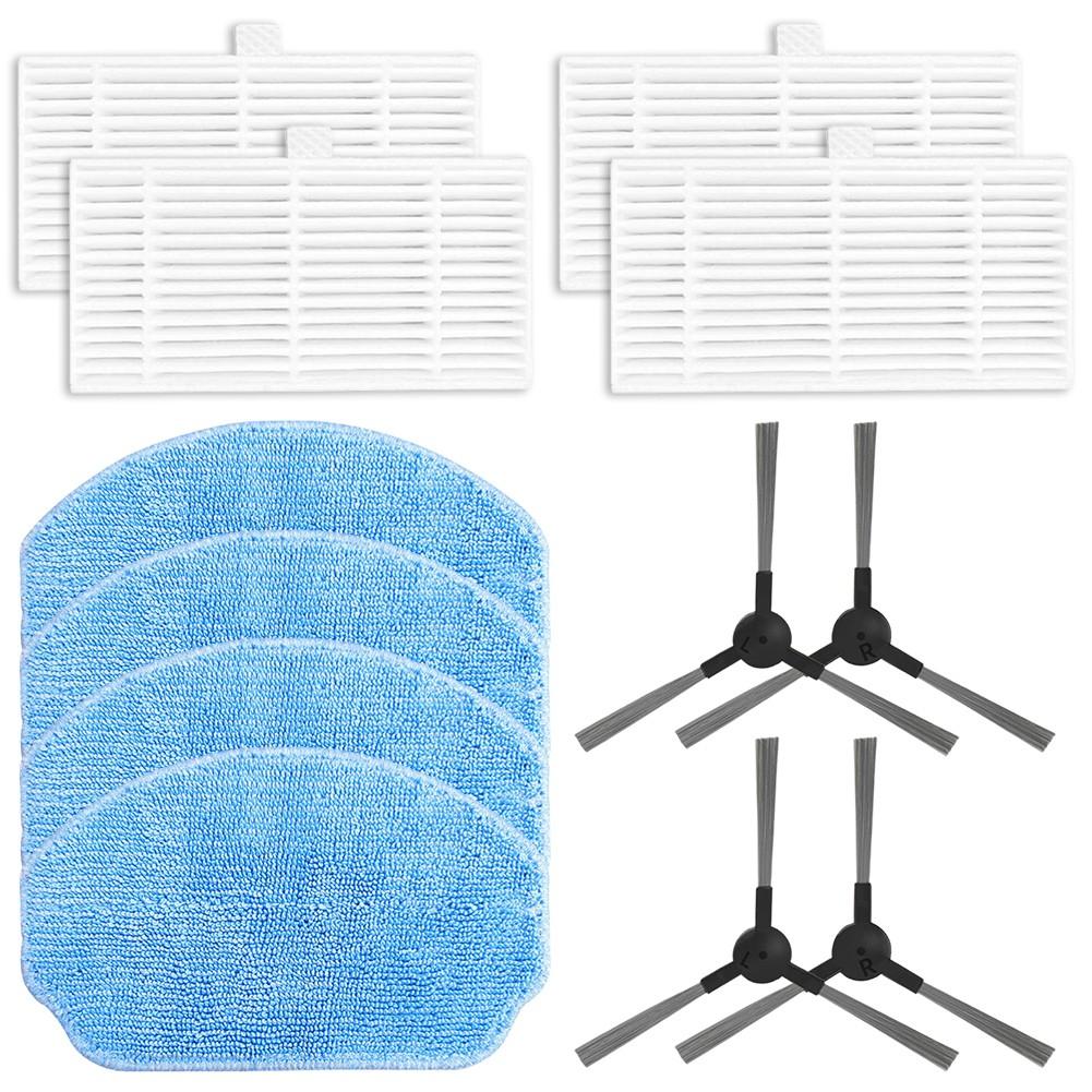 

Filters Mop Cloth Set with Side Brushes for Nedis WIFIVCR001CBK Vacuum A