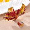 Individuality Exaggerated Punk Style Designed Eagle Open Ring Glossy Ring, Niche Retro Floral Geometric Jewelry Set