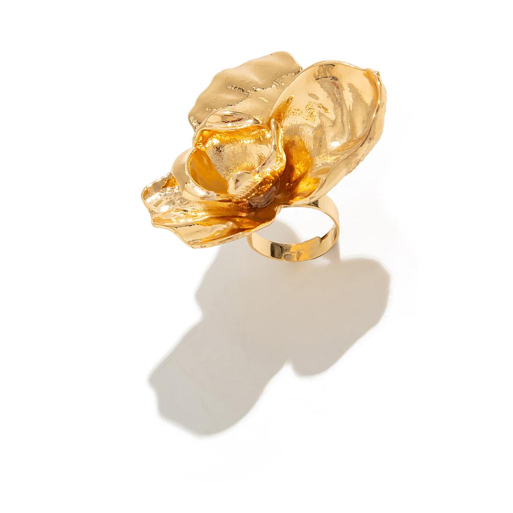 Blume Verstellbare Ringe Öffnungsringe Blume Finger Offene Ringe Legierung Textur Geeignet für Verschiedene Anlässe