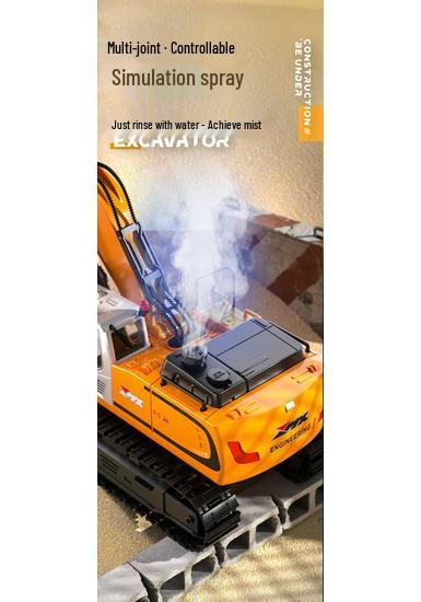 Large Remote Control Alloy Excavator Toy for Kids