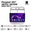 Android Car-Play Car Radio For Peugeot 307 307CC 307SW 2002-2013 Multimedia Player Head Unit Stereo GPS Navigation BT WIFI,8 CORE ,2+32GB