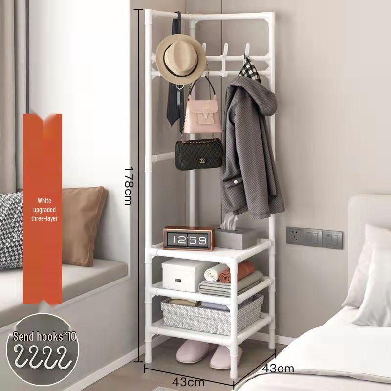 Elegant Multifunctional Coat Rack with Wheels - Japanese and Korean Style