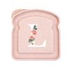 Initials Marked Toast Box Alphabet A-Z Reusable Sandwich Container Box Food Container Sealable Container Small Container
