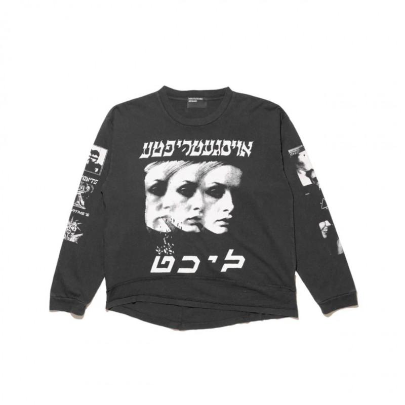 Unisex Oversized Hoodie With Distressed Washed Print Streetwear Cotton Sweatshirt Fall