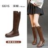 Retro leather Martin boots children but knee thin knight boots thick-soled velvet autumn and winter boots versatile high boots
