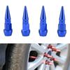 4Pcs Aluminum Alloy Spike Wheel Tire Valve Stem Car Truck   Dust   Covers Blue