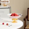 Frosted Glass Butterfly Pattern Fruit Dishes Boutique Pastry Plate Dim Sum Plate Dessert Candy Dish Serving Tray Gift Supplies