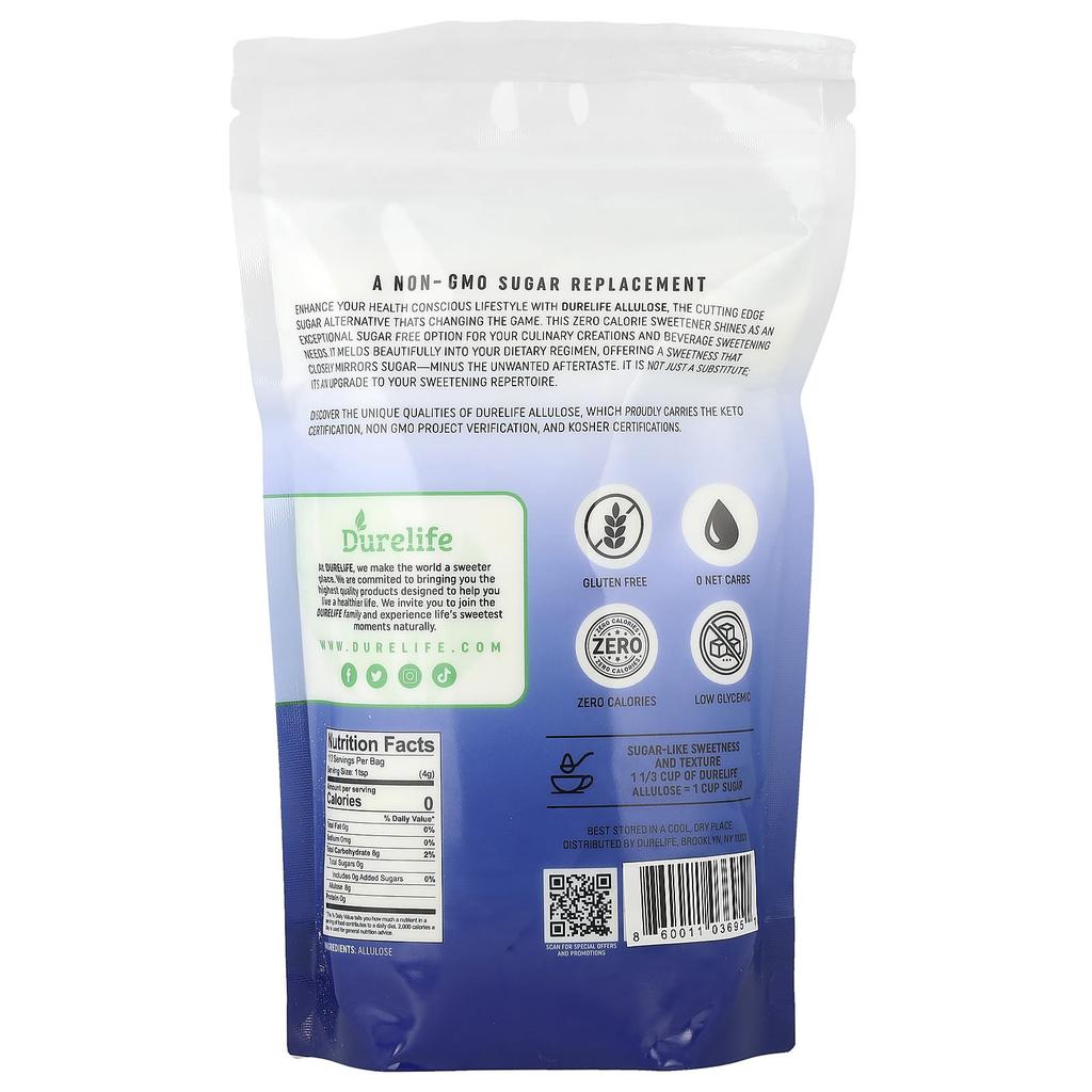 DURELIFE NUTRITION LLC, Pure Allulose Powder, 453g (1lb)