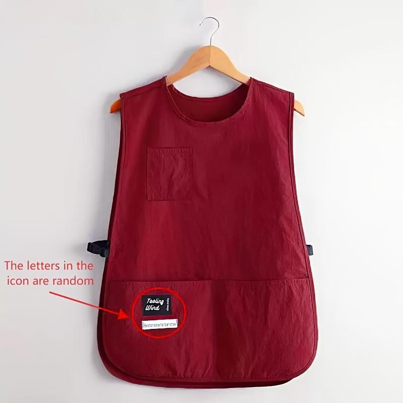 A Vest Style Apron with Two Deep Pockets, Suitable for Use In The Kitchen, Cooking, Painting, Gardening, Office, Pet Shops, Coffee Shops