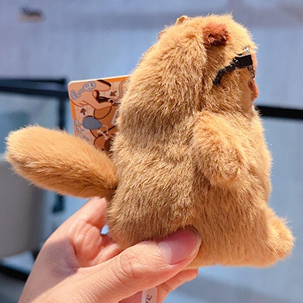 Wag Tail Bag Hanging Pendant Stuffed Fluffy Car Key Ring  Schoolbag Decorations
