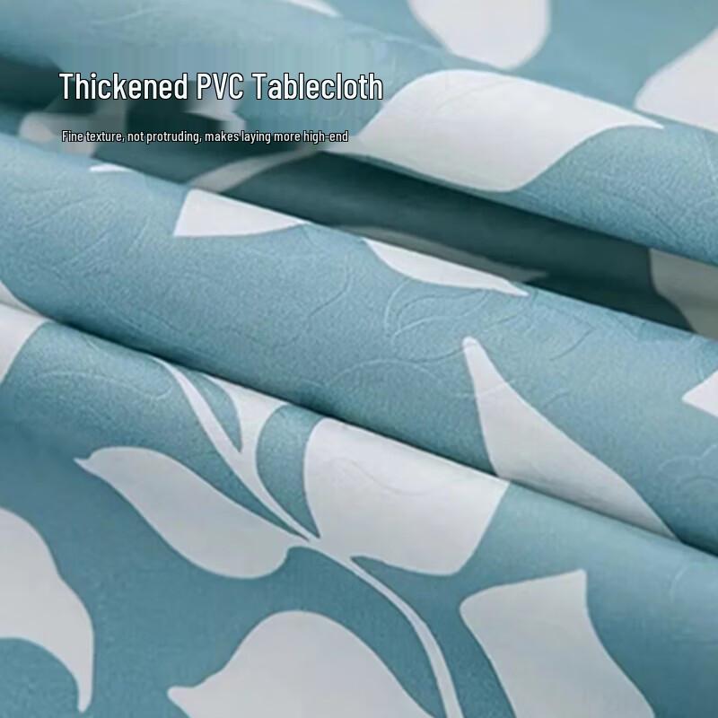 Guraide Thickened PVC Round Tablecloth with Non-Woven Backing