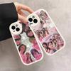 Kpop T-Twice Phone Case For IPhone 16 15 14 13 Pro Max 11 12 Plus Leather Silicone Cover