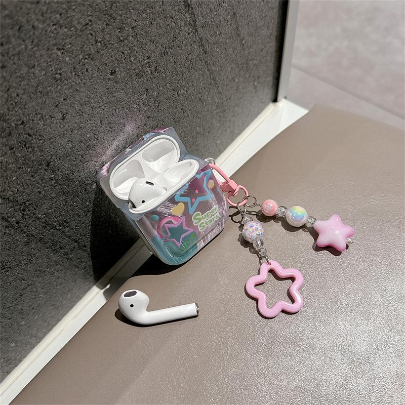 Ins Pentagram for Airpods4 Protective Case Apple Bluetooth Pro2 3rd Generation Earphone Cover Small Fresh Pendant 1