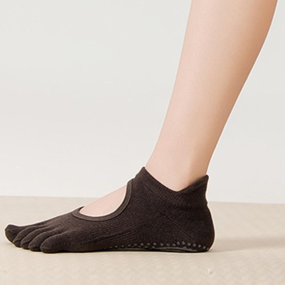 Anti-Rutsch Fünf-Zehen Bootssocken Fünf-Finger Boden Zehensocken für Pilates und Fitness