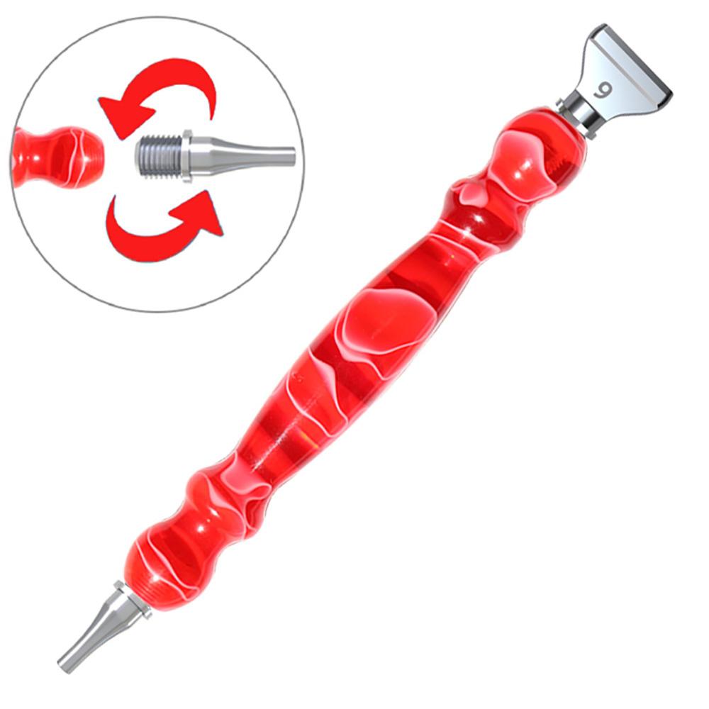 Special-shaped Resin Diamond Painting Pen Multi-placer Alloy Replacement Pen Heads Point Drill Pens Glue Clay DIY Nail Art Tool