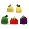 Thick Knitted Fruit Hat Soft Skiing Hat Novelty Strawberry Pullover Cap  Winter Head Accessory