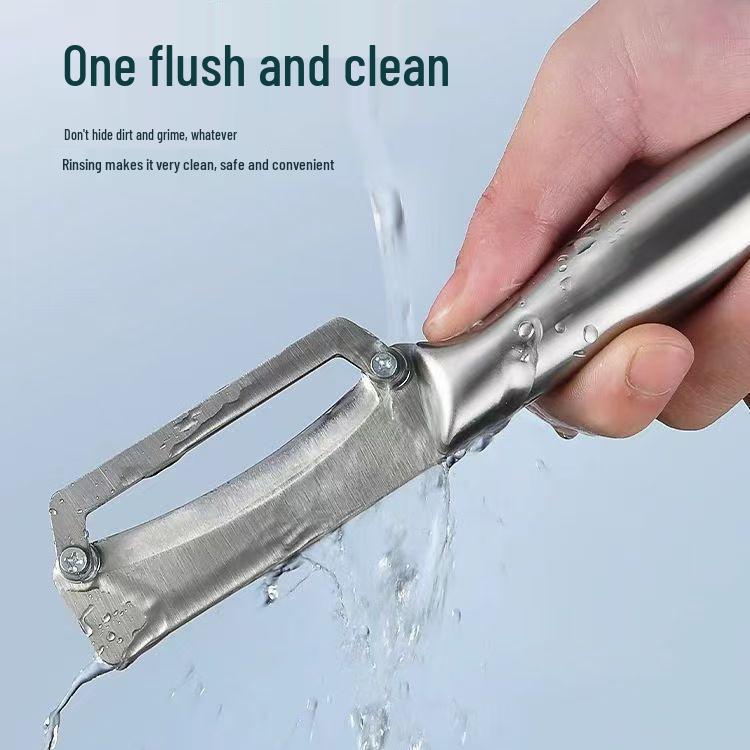 

Овощечистка из нержавеющей стали для сахарного тростника, тыквы и зимней дыни - Коммерческий класс New Stainless Steel Peeler белый